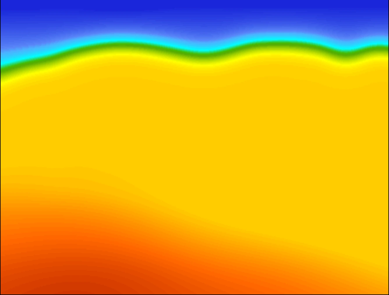 Santos Basin start Vp on a cross-line in the sub-salt dip direction — a featureless compaction trend under the water layer