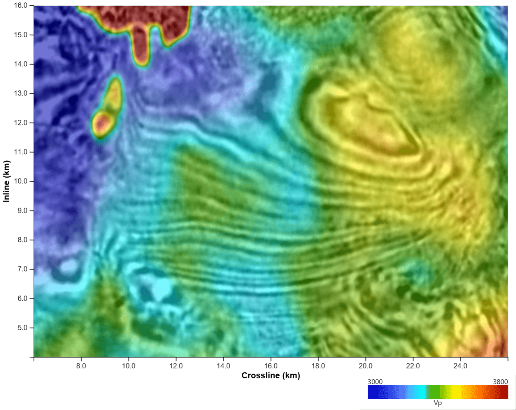 Velocity depth slice at 5 km, starting model