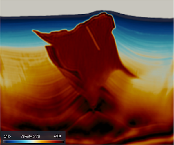 Vertical slice through final model