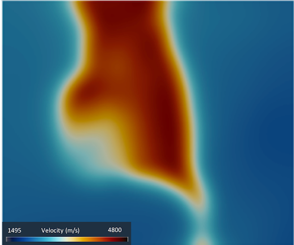 Horizontal slice through starting model