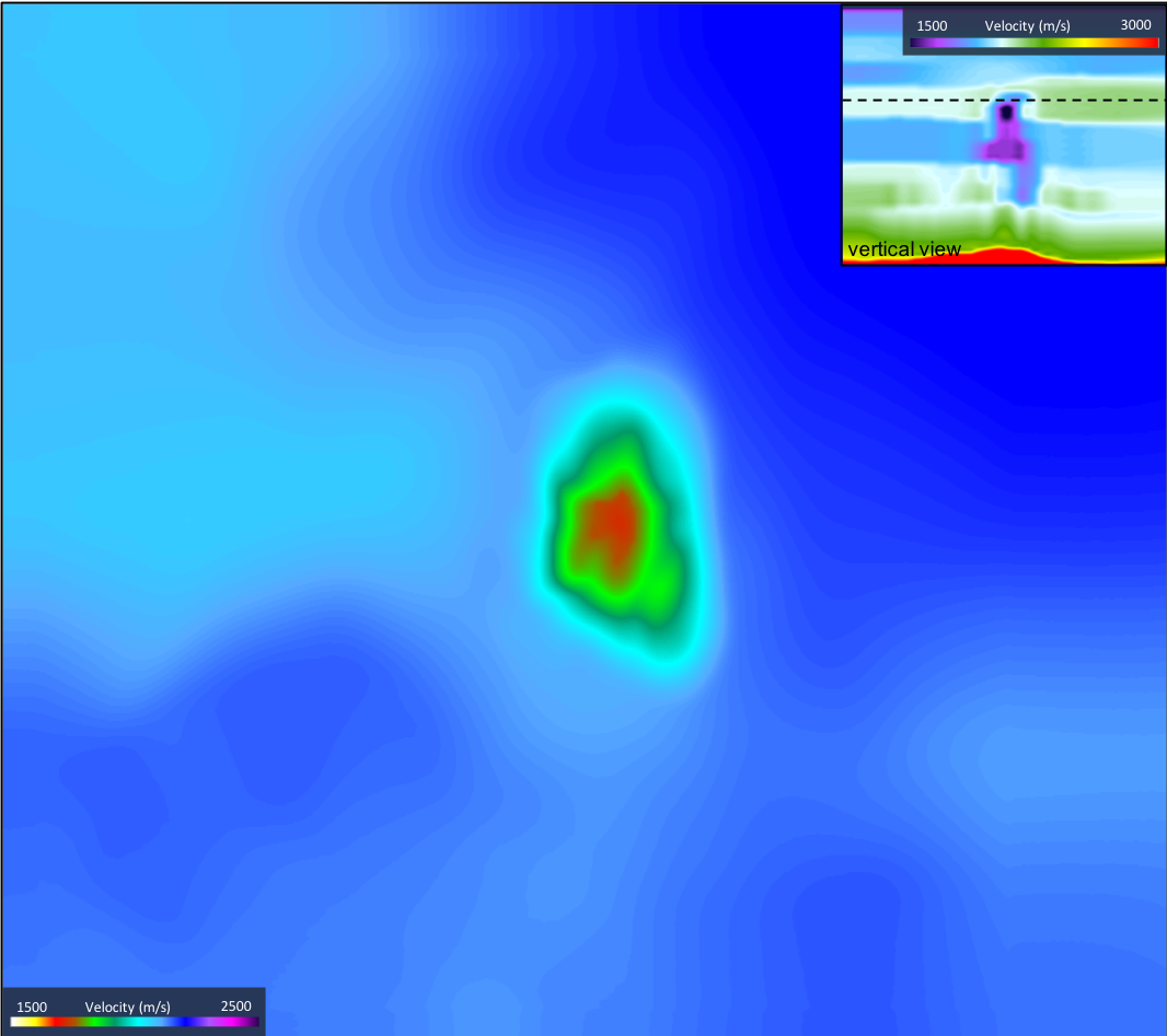 Aerial view through tomography model