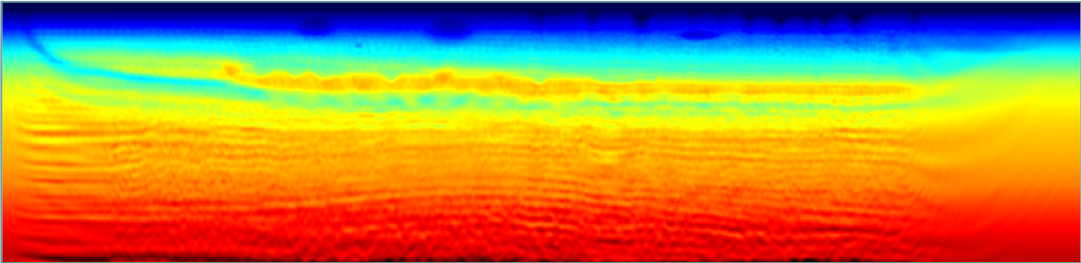 Velocity model after 1 pass of FWI