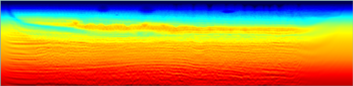 Velocity model after 3rd pass