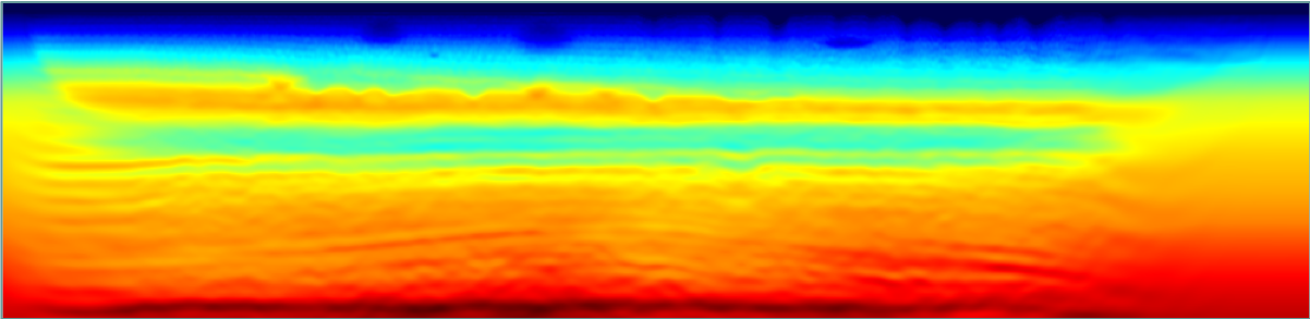 Velocity model after 2nd pass