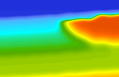 M0 to M1 — regional compaction trend to approximate salt geometry — M1, Inline 552