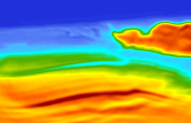 T1 to T2 — overshoot at the salt extremity corrected by the parameter scan — T1, Inline 552