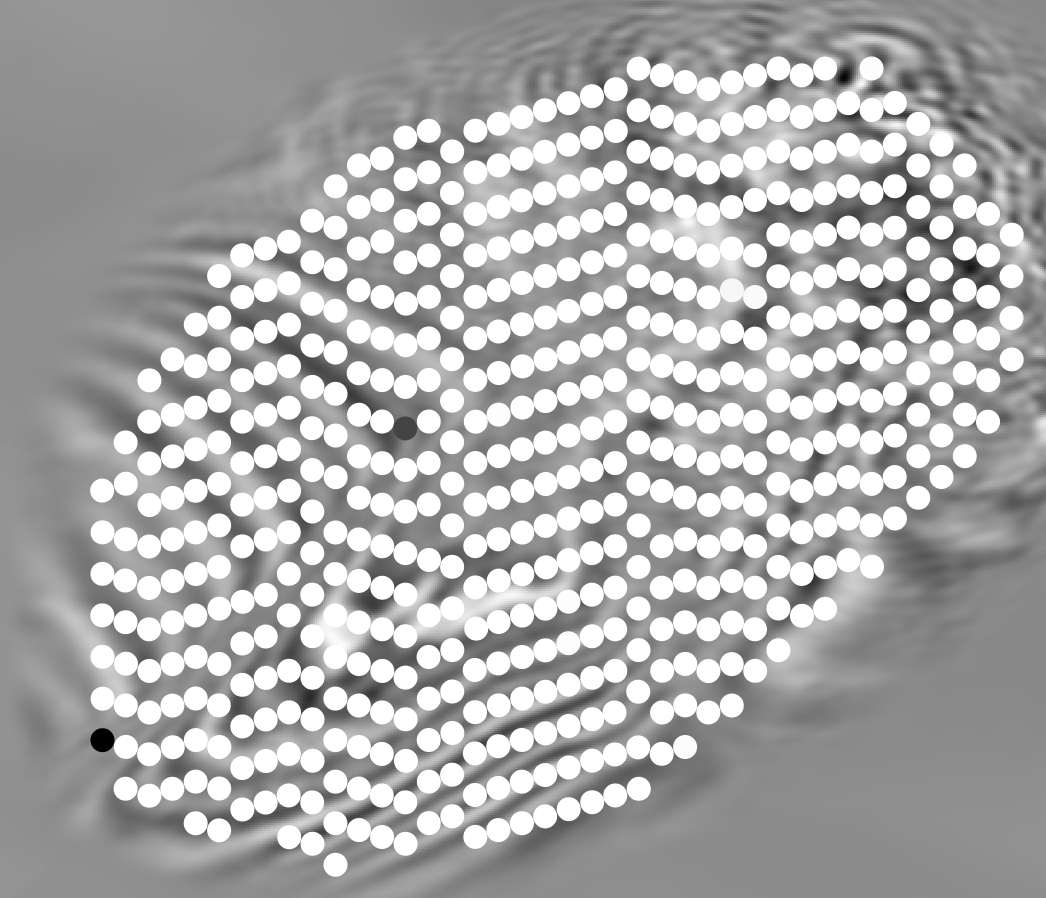 Depth slice at 100 with per-shot trace-fit overlay — M2 FDR against T1 — M3-FDR, Depth 100 · shots