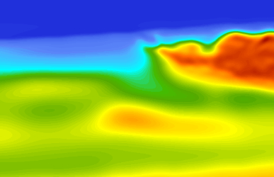M1 to M2 — the first TSL-FWI update acting across the model — M2-TSL, Inline 552