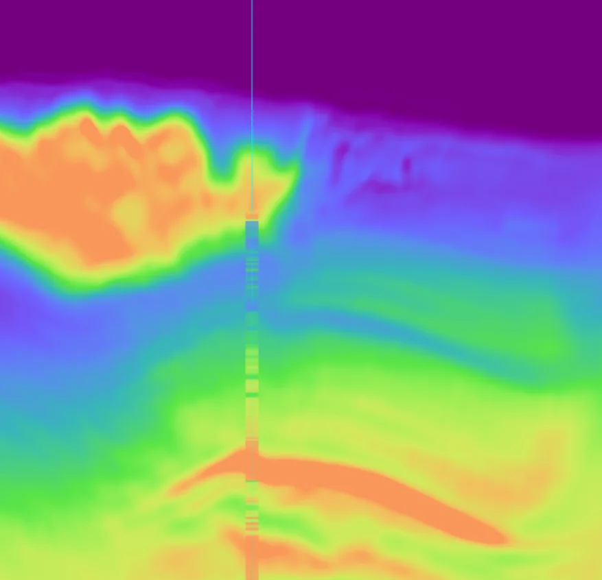 Alaminos Canyon Vp, inline 552 — TSL-FWI